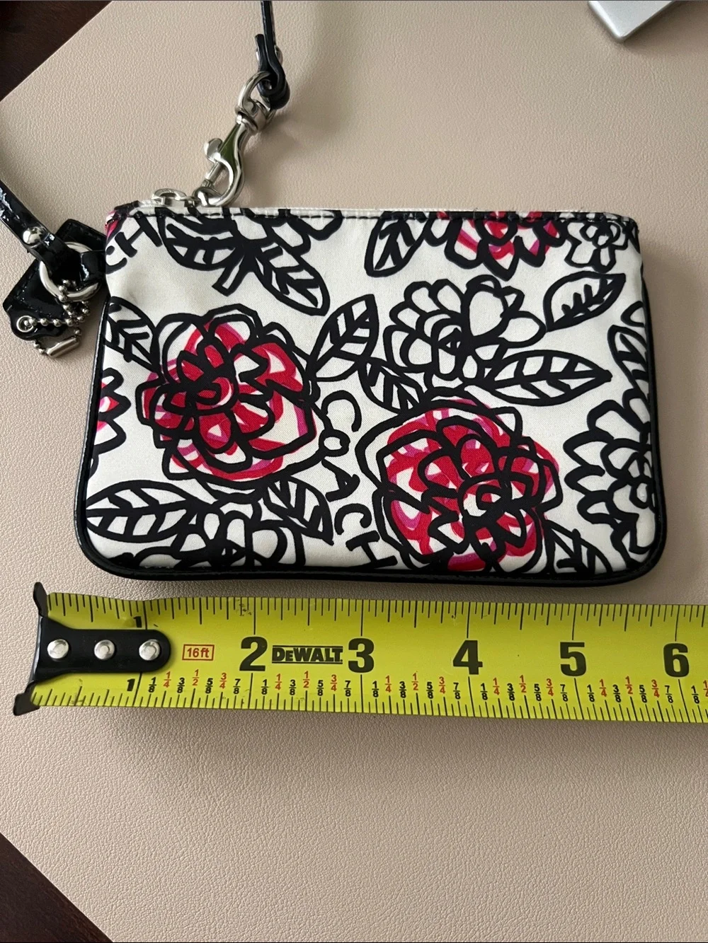 Coach Floral Poppy Wristlet